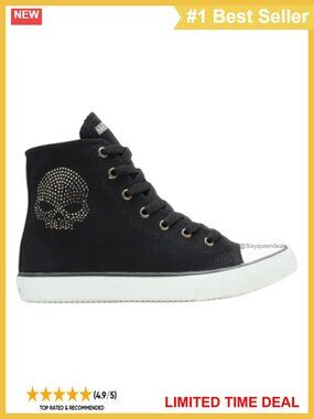 Womens Flora Sneakers Breathable Canvas Rhinestone Skull Casual Shoes